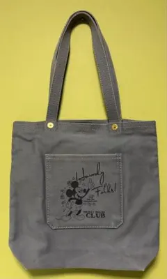 ミッキーマウス トートバッグ グレー