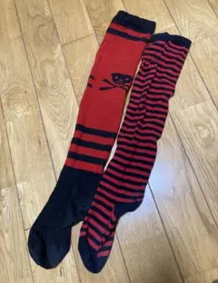 BODY LINE 赤黒 オーバーニー ニーハイ ソックス 靴下