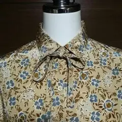 最終再値下げ昭和レトロブラウスvintageボータイ付き♡Mサイズ