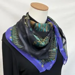 3-10.タッセル&ロープモチーフ　シルクスカーフ