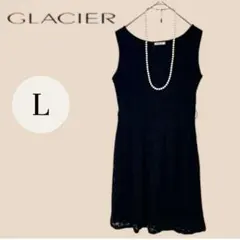 【500円セール】GLACIER ハニーズ L 総レースワンピース ブラック 黒のサムネイル