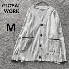 グローバルワーク　GLOBAL WORK カーディガン 白 M 長袖のサムネイル