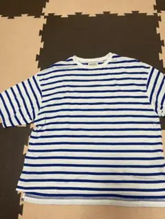 BEAMS BOY ボーダー 半袖Tシャツ ホワイト ブルーのサムネイル