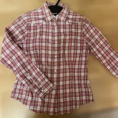 Right-on 赤系チェック 長袖シャツ L