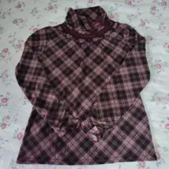 axesfemme チェック柄 タートルネック