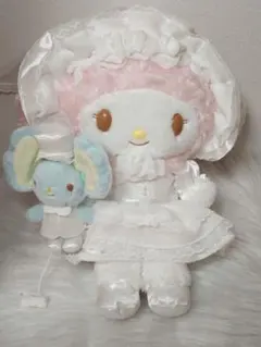 【新品】 ❤︎ マイメロ ❤︎ レース デザイン ウェディング マスコット タグ付き 新品】 ❤︎ マイメロ ❤︎ レース デザイン ウェディング マスコット