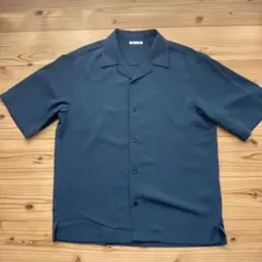 GU 半袖シャツ Mサイズ　ネイビー