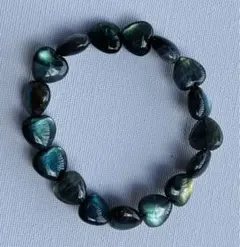 ラブラドライトハートブレスレット