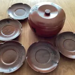 義春茶托 セット 中古 菓子器と茶托のセット - メルカリ