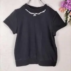 alicia PAGE BOY　半袖トップス　Fサイズ ビジュー装飾　カジュアル