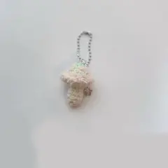 編み物　きのこ　キーホルダー
