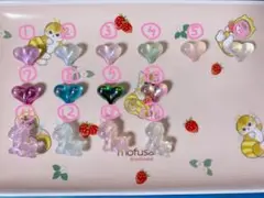 トッパー ビーズ ハート ユニコーン