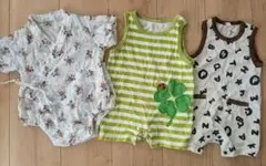 70センチ　ベビー服3点セット（ロンパース）