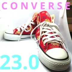 寄付　対象　コンバース オールスター レッド　ハイ　刺繍　西陣織　花柄　23　4