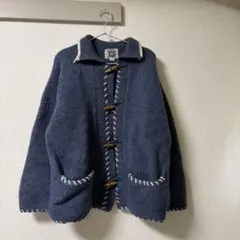 RRL ダブルアールエル インディゴ ケーブルニット カーディガンXL