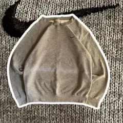 90s 00s nike スウェット 短丈 ノームコア シンプル 刺繍ロゴ