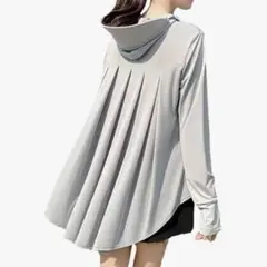 [QUNCHAORI] ラッシュガード レディース UPF50+ つばつき