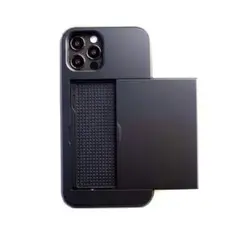 カードホルダー付 iPhone17 ケース Air Proなど他サイズあり♪ 黒