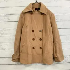 【TRANS WORK】ウール×アンゴラ ショートコート ベージュ ダブルボタンのサムネイル