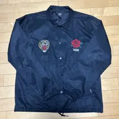 VANS ブラック コーチジャケット 虎とバラ