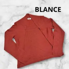 BLANCE ニットトップス 42 アクリル55％ ナイロン45％ レッド