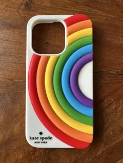 iPhone14Proケース ケイトスペード レインボー