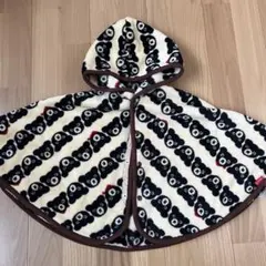 クマ柄フリースベビーポンチョ