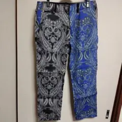DOWBL　ダブル　ペイズリー柄　アシンメトリー　パンツ