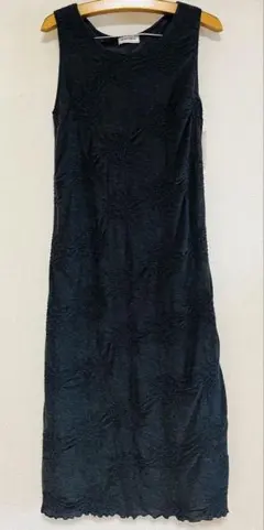 ノースリーブロングワンピース M 黒