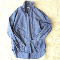 【美品✨】ローリーズファーム シンプル ストライプ　コットンシャツ М
