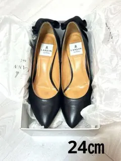 LANVIN ブラックレザー ハイヒールパンプスのサムネイル
