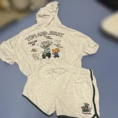 TOM AND JERRY セットアップ パーカー ショートパンツ L