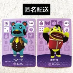 どうぶつの森 amiiboカード ＊ たもつ ＆ ベアード 2枚セット