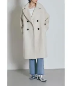 NOSTALGIA ウール混ビッグカラーチェスターコート