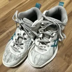 ASICS バスケットボールシューズ ホワイト/ターコイズ