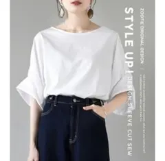zootie ズーティー 半袖Tシャツ ボリューム袖 デザインカットソー M-Lのサムネイル
