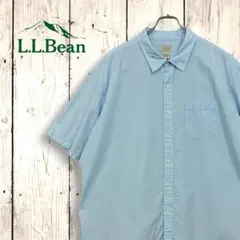 LLBean★半袖シャツ★XXL★レギュラーカラー★薄手コットン★サックスブルーのサムネイル