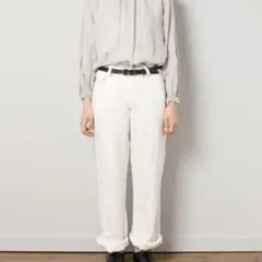 美品◎ネストローブ　リネンデニム　パンツ　ストレート　夏のサムネイル