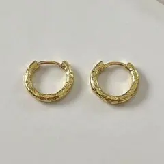 【フープピアス】ゴールド/メタル/ワンタッチ/ミニ