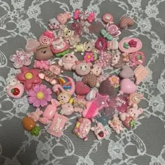 デコパーツ　ピンク系　まとめ売り　①