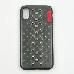 【残り2点】　iPhoneX XS 耐衝撃 スタッズ ダークグレー お洒落