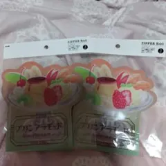 セリアレトロ喫茶ジップバッグ プリンアラモード 喫茶系 セリアキャンドゥダイソーのサムネイル