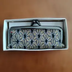 幾何学模様がま口財布印鑑入れ