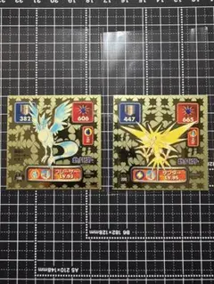 美品 ポケモン アマダ最強シール烈伝 伝説 ファイヤー サンダー