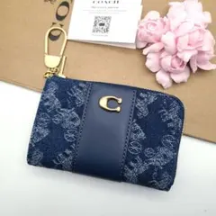 COACH コーチ 手帳型 シグネチャー フォトキーホルダー リング