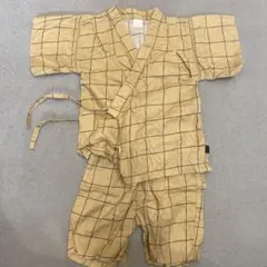 チェック柄甚平 95サイズ　tete a tete