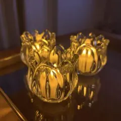 花形キャンドルホルダー LEDライト 3個セット
