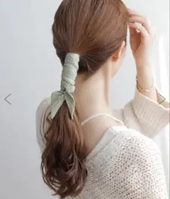 ANEMONE リンクルサテンスピンドルポニー ヘアアクセサリーのサムネイル
