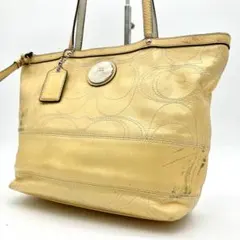 コーチ COACH シグネチャー トートバッグ イエロー F15142