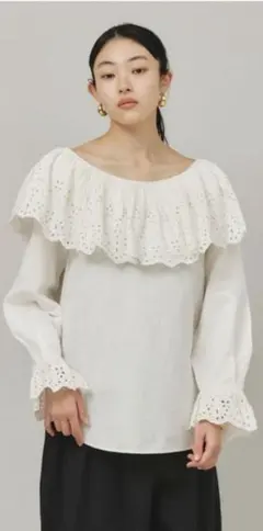 カレンソロジー　コットンカットワークブラウス　白 Curensology（カレンソロジー）の「Curensology(カレンソロジー